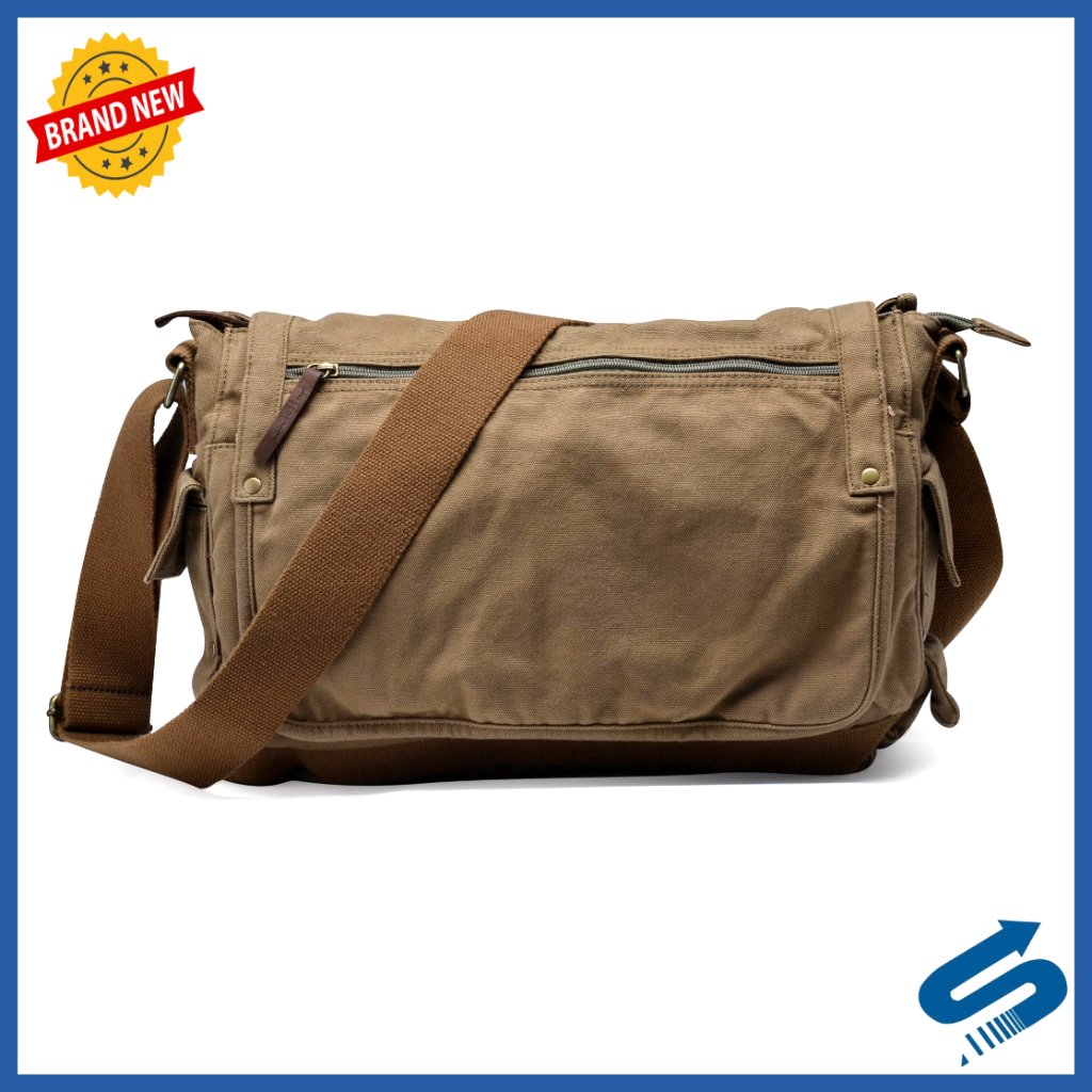 Canvas Messenger Bag Crossbody Shoulder Satchel Vintage Rugged Large Capacity
